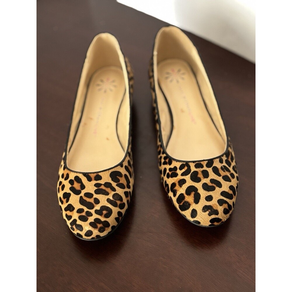 Isaac Mizrahi Live JANNA Calf Hair Leopard Print Ballet Shoes Women’s 8.5 M READ